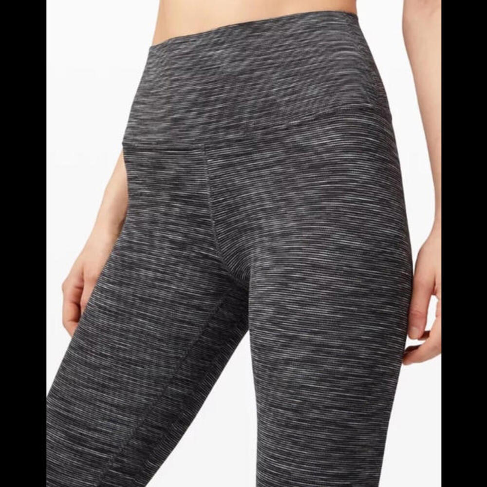 Lululemon Gray Texture Pattern Full Length Wunder… - image 2